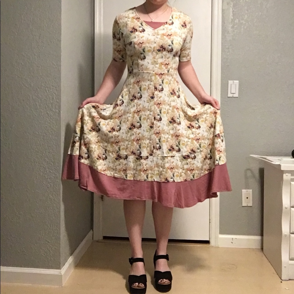 DownEast modified cream swing dress